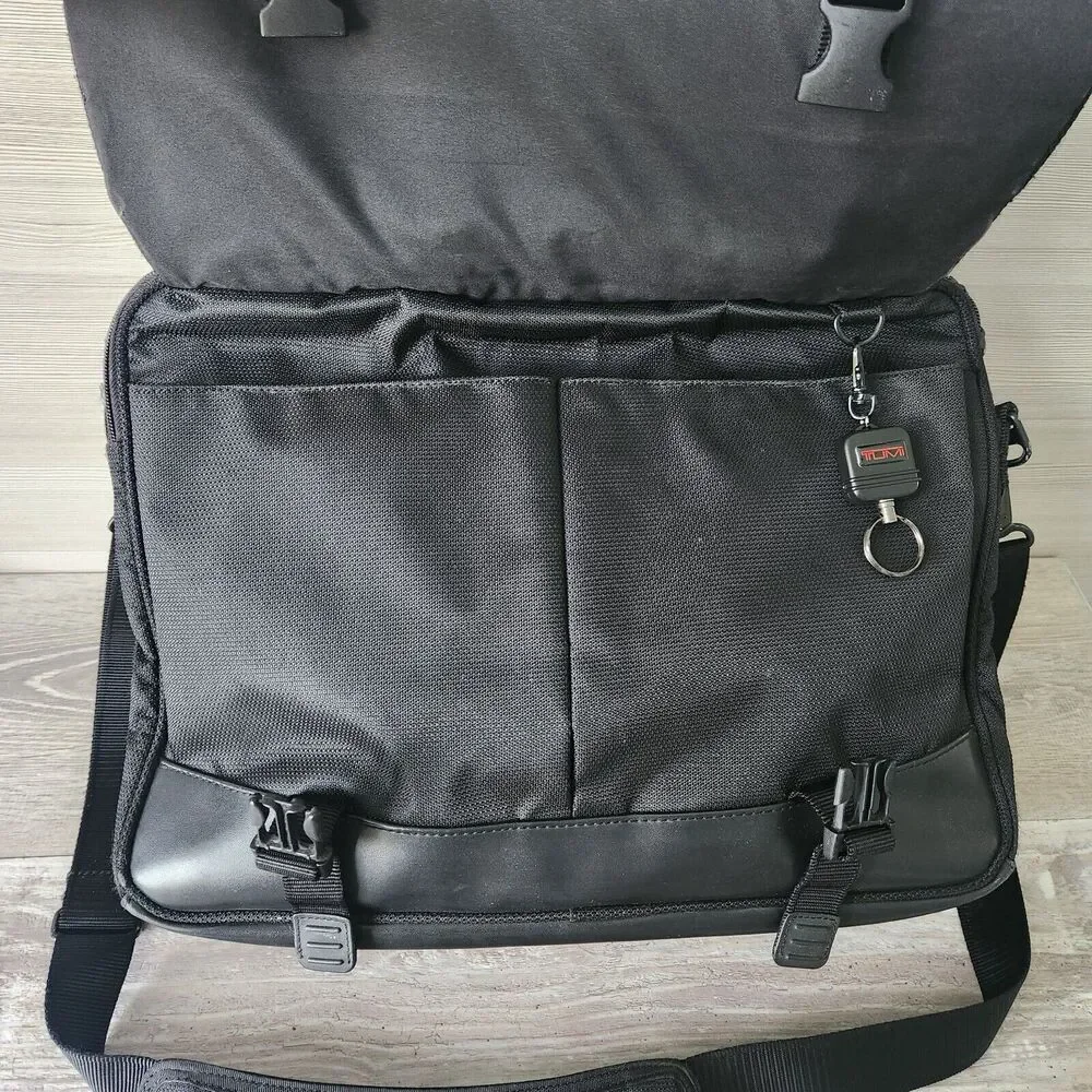 Tumi T-Tech T2 Carry On Expandable Nylon Ballistic Laptop Briefcase Bag w/ Strap